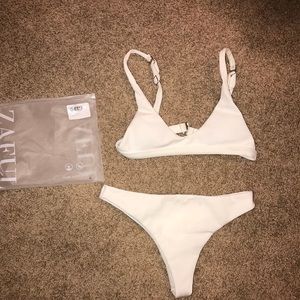ZAFUl white swimsuit